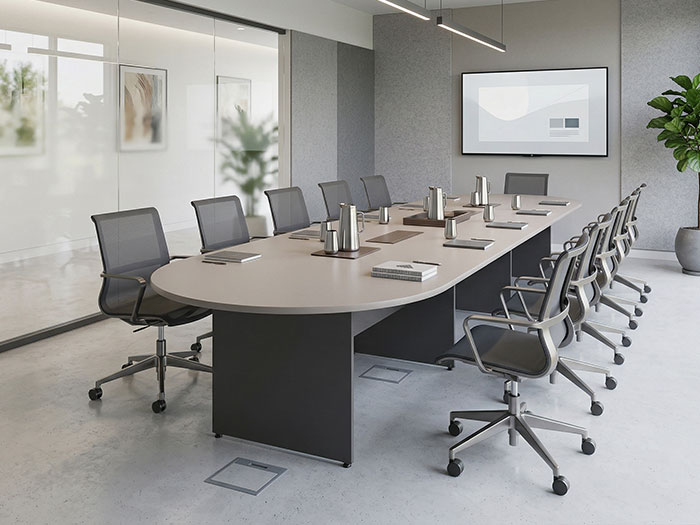 Bàn họp văn phòng oval