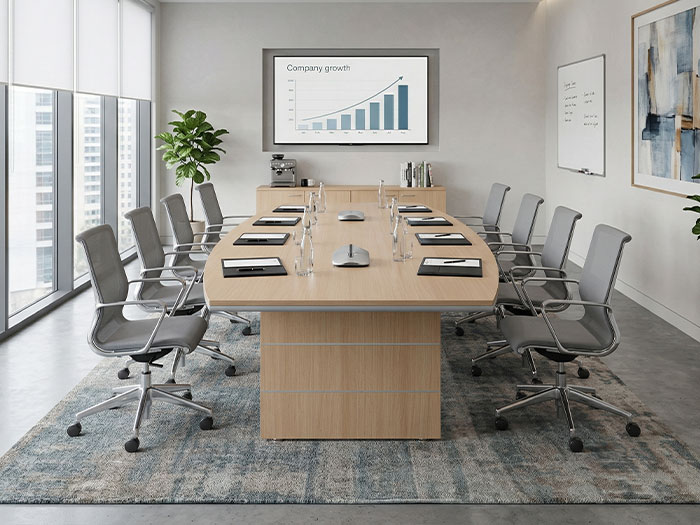 Bàn họp văn phòng oval