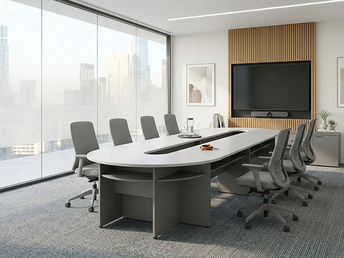 Bàn họp văn phòng oval