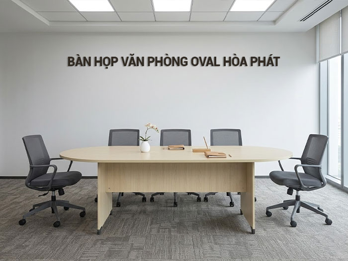 Bàn họp văn phòng oval