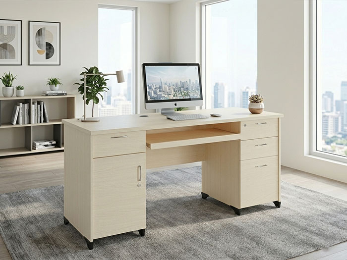 Bàn nhân viên gỗ công nghiệp melamine