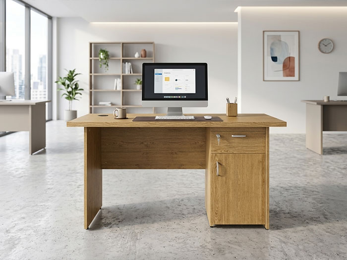 Bàn nhân viên gỗ công nghiệp melamine