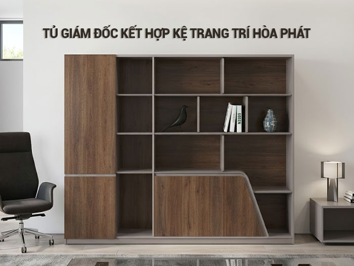Tủ giám đốc kết hợp kệ trang trí