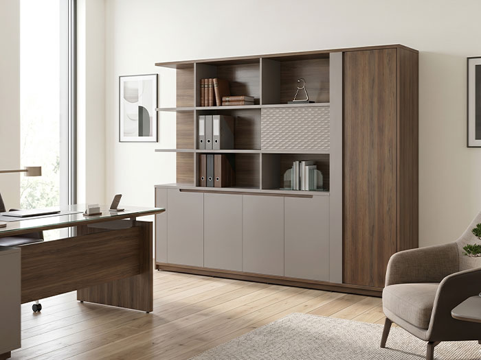 Tủ giám đốc kết hợp kệ trang trí
