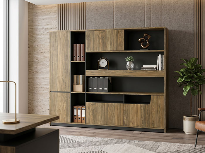 Tủ giám đốc kết hợp kệ trang trí