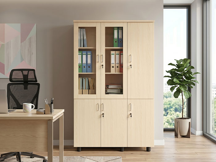 Tủ gỗ văn phòng Hòa Phát 3 buồng