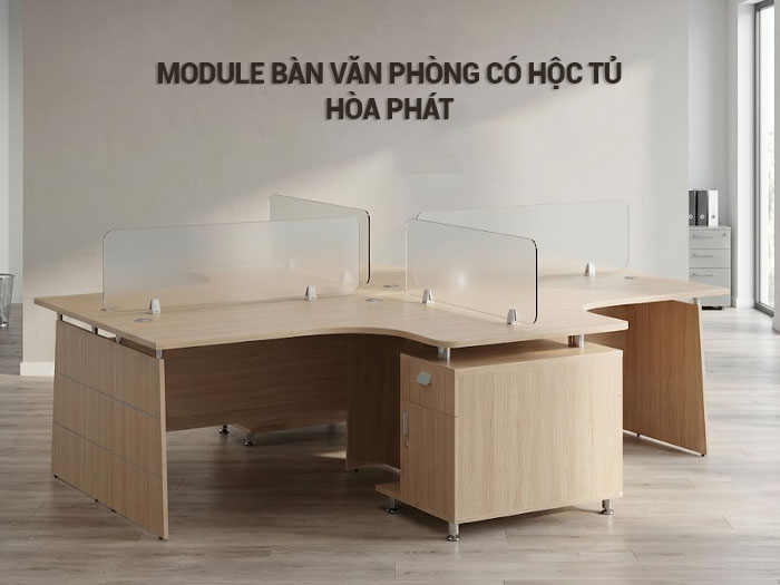 Module bàn văn phòng có hộc tủ