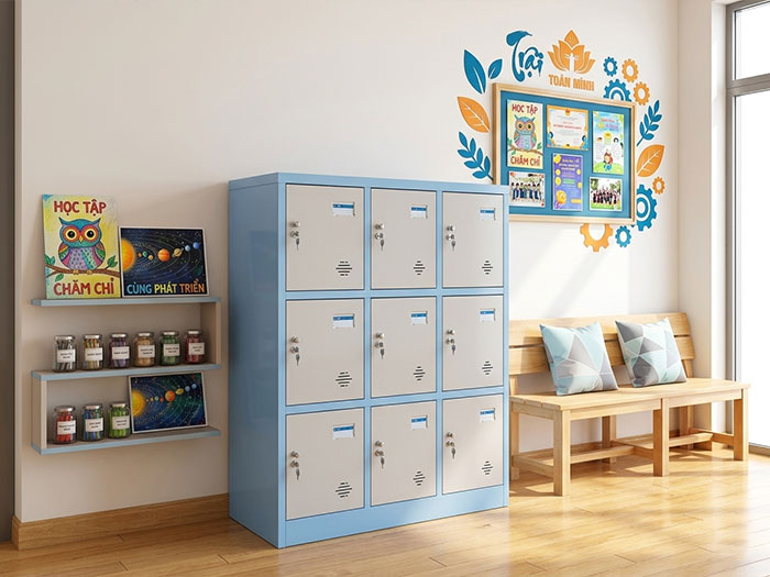 Tủ locker sắt cho trường học