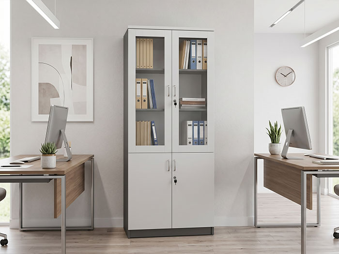 Tủ tài liệu gỗ Hòa Phát 2 cánh