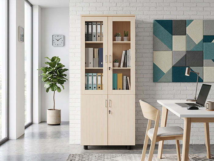 Tủ tài liệu gỗ Hòa Phát 2 cánh