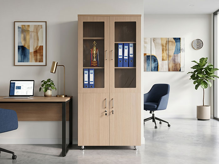 Tủ tài liệu gỗ Hòa Phát 2 cánh