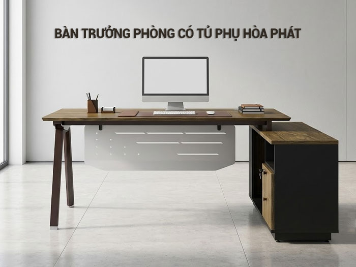 Bàn trưởng phòng có tủ phụ