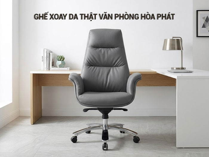 Ghế xoay da thật văn phòng