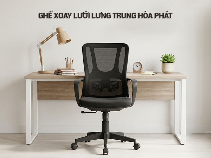 Ghế xoay lưới lưng trung