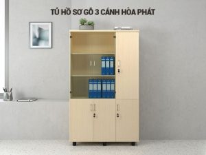 Tủ hồ sơ gỗ 3 cánh Hòa Phát