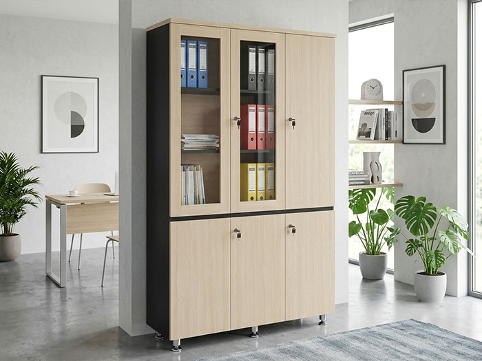 Tủ hồ sơ gỗ 3 cánh Hòa Phát