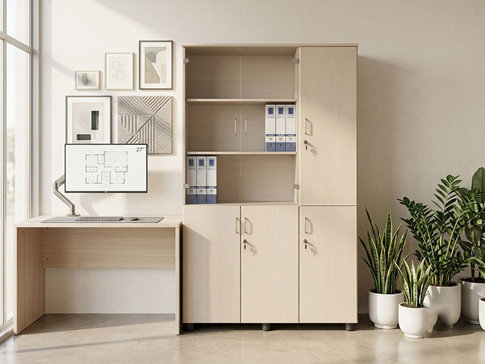 Tủ hồ sơ gỗ 3 cánh Hòa Phát