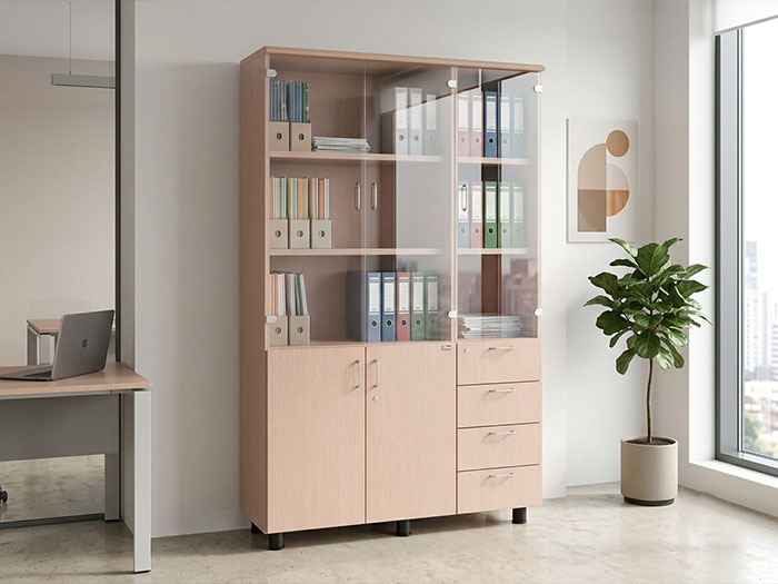 Tủ hồ sơ gỗ 3 cánh Hòa Phát