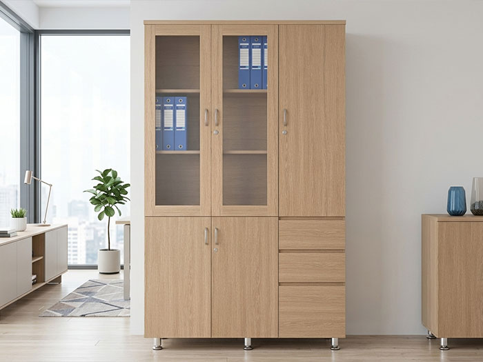 Tủ hồ sơ gỗ 3 cánh Hòa Phát