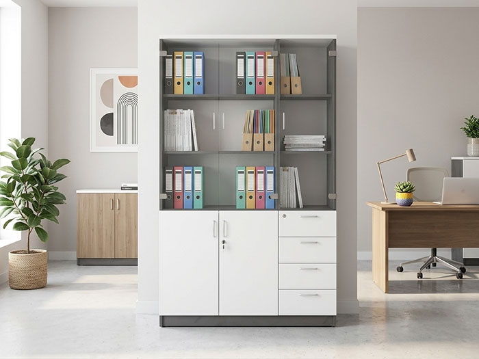 Tủ hồ sơ gỗ 3 cánh Hòa Phát