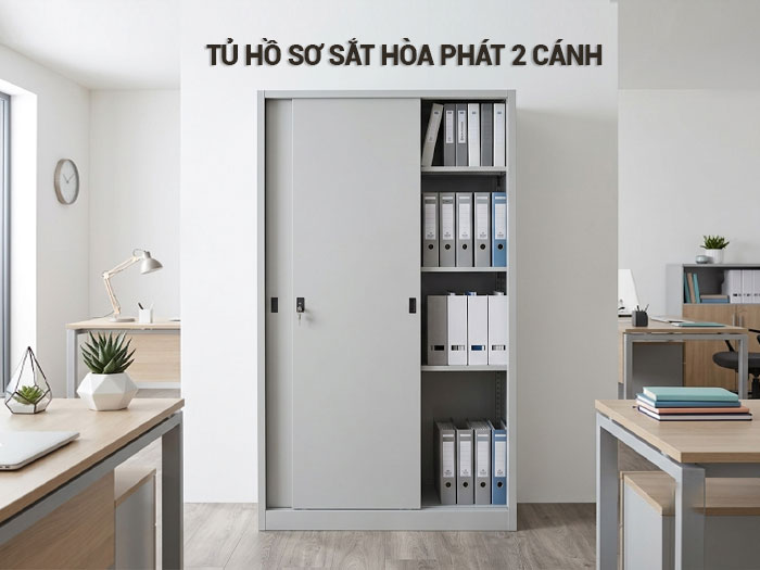Tủ hồ sơ sắt Hòa Phát 2 cánh